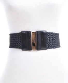 Hook Buckle Leather Weave Belt