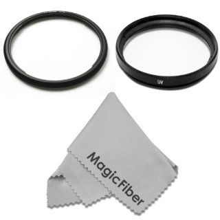 58MM Lens Conversion Adapter Ring for CANON POWERSHOT SX50 HS Cameras + Ultraviolet UV Protection Filter + MagicFiber Microfiber Lens Cleaning Cloth  Camera & Photo
