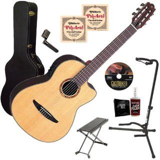 Yamaha NCX900R Classical Guitar BUNDLE w/ Gig Bag, Stand, Strings, DVD Musical Instruments