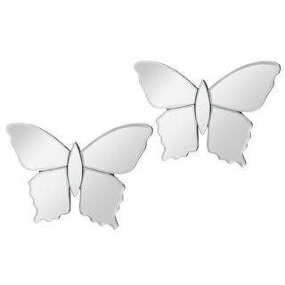 Sterling Industries 2 Piece Mirrored Butterfly Wall Décor Set