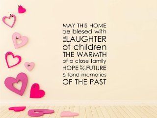 May this home be blessed with the laughterVinyl Wall Decals Quotes Sayings Words Art Decor Lettering Vinyl Wall Art Inspirational Uplifting  Nursery Wall Decor  Baby