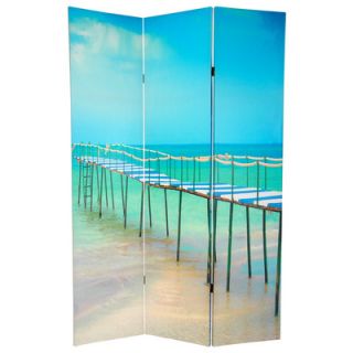 Oriental Furniture Double Sided Ocean Room Divider
