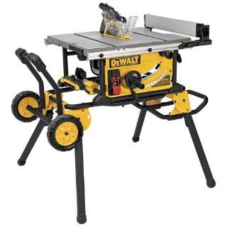 DEWALT DWE7491RS 10 Inch Jobsite Table Saw with 32 1/2 Inch Rip Capacity and Rolling Stand   Power Table Saws  