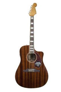 Fender Limited Edition Kingman SCE Dreadnought Acoustic Electric Guitar   All Solid Mahogany Musical Instruments