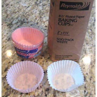 500 pcs   Reynolds White Paper Cupcake Cup Liners   STANDARD Size Kitchen & Dining