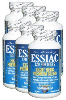Essiac Tea Softgels, 796 Mg, 6 Pack 720 Soft Gels, Eight Herb Essiac Tea, No Brewing, No Refrigeration, Great for Travel, 180 Day Supply Health & Personal Care