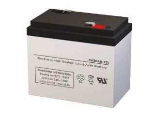 PS 6360 6 Volt 36 AmpH SLA Replacement Battery with F2 Terminal Electronics