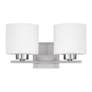 Two light bath vanity Number of lights 2 White linen drum shade