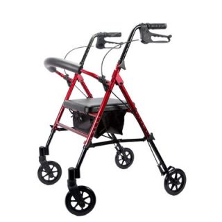 Revolution Mobility Rollator with Universal Seat Adjustment in Red