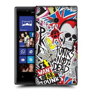 Head Case Designs Punks Not Dead Sticker Happy Hard Back Case Cover For Nokia Lumia 720 Cell Phones & Accessories