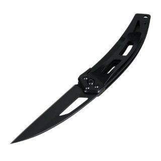 Hossen Black Modified Wharncliffe Stainless Steel Folding Knife with Clip  Folding Camping Knives  Sports & Outdoors