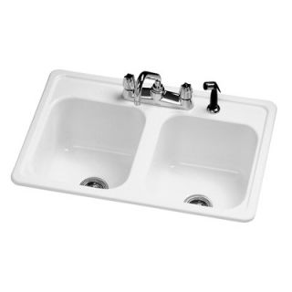 CraneFaucet Carrollton ArmorPlus Double Bowl Kitchen Sink