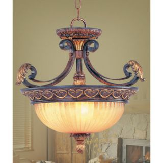 Livex Lighting Silk Bell Clip Chandelier Shade with Blue Floral Print