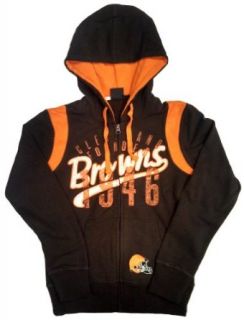 Cleveland Browns G III Ladies Elite Full Zip Hooded Jacket (Small) Clothing