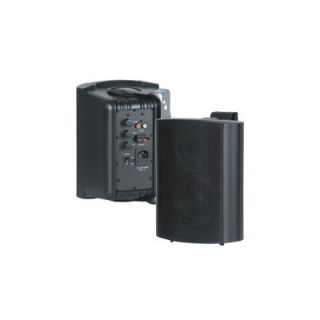 AmpliVox Sound Systems Powered Wall or Ceiling Mount Stereo Speakers