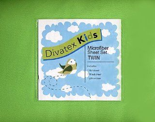 Kiwi Lime Green Microfiber Twin Sheet Set 3 Piece Sheets By Divatex Kids   Childrens Pillowcase And Sheet Sets