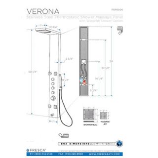 Fresca Verona Thermostatic Shower Panel   FSP8006