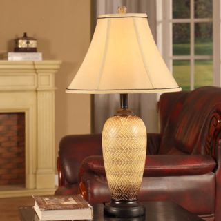 InRoom Designs Table Lamp with Trim Bell Shade