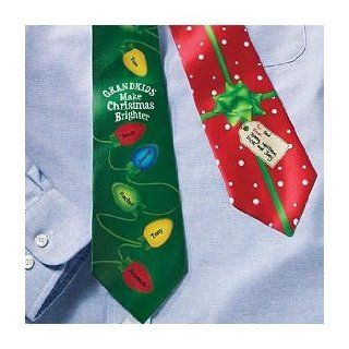 Personalized Christmas Tie   Light Bulb Design Clothing