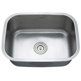 Kraus Stainless Steel 23 x 17.75 16 Gauge Undermount Single Bowl