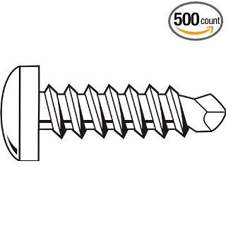 #10 16x5/8 #3 Sheet Metal Screw Self Drill Phillips Pan Hd Steel / Zinc Plated, Pack of 500