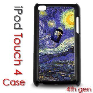 IPod Touch 4 4th gen Touch Plastic Case   Dr Who Tardis Starry Night Painting   Players & Accessories