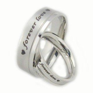 His & Hers Matching Set 7MM / 6MM Titanium Couple Wedding Band Set (Available Sizes 7MM 7 to 10 & 6MM 5 to 8) Please e mail sizes Jewelry