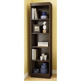 Axess Five Shelf Bookcase in Pure White