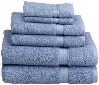 Pike Street 100 Percent Egyptian Cotton 725 Gram 6 Piece Towel Set, Bluestone  