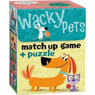 MG10   Wacky Pets Match Up Game + Puzzle (Cards) David Sheldon 9781593954123 Books