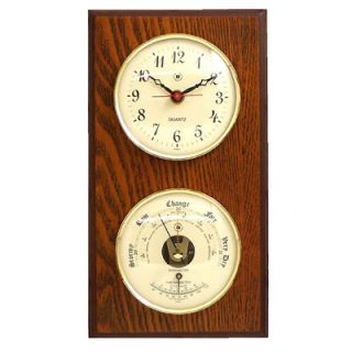 Bey Berk Wall Clock with Barometer and Thermometer
