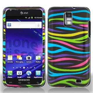 Rainbow Zebra Stripe Hard Cover Case for Samsung Galaxy S2 S II AT&T i727 SGH I727 Skyrocket Cell Phones & Accessories
