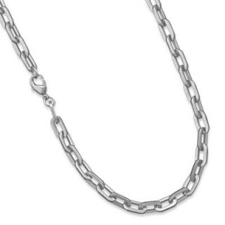 Jewelryweb 22 Inch316l Stainless Steel Oval Link Necklace Lobster