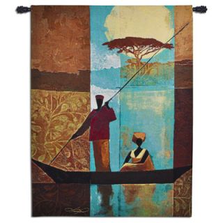 Fine Art Tapestries On The River I by Keith Mallet Tapestry