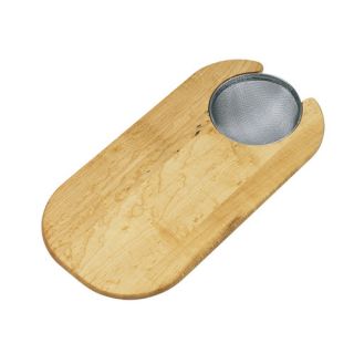 16 x 8 Hardwood Cutting Board with Strainer