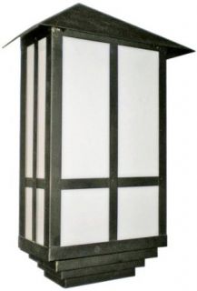 Bronze Tall Mission Style Outdoor Wall Lantern   Wall Porch Lights  