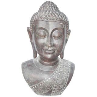Buddha Bust Statue in Silver