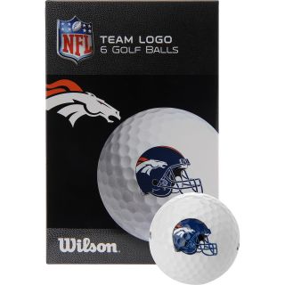 WILSON Denver Broncos Golf Balls   6 Pack, White