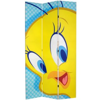 Oriental Furniture 84 Tall Double Sided Tweety and Taz 3 Panel Room