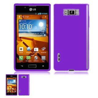 LG Venice LG730 Purple TPU Crystal Skin Case Cell Phones & Accessories