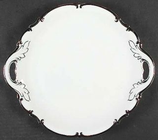 Hutschenreuther Revere (White) Handled Cake Plate, Fine China Dinnerware   Sylvi