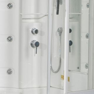 Ariel Bath Sliding Door Steam Shower with Bath Tub with Right Side