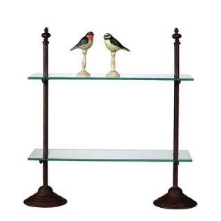 Creative Co Op Bistro Metal and Glass Shelf (Set of 2)