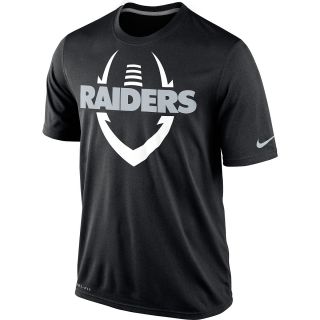NIKE Mens Oakland Raiders Dri FIT Legend Icon Short Sleeve T Shirt   Size
