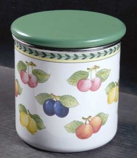 Villeroy & Boch French Garden Fleurence Medium Metal Canister with Wood Lid, Fin