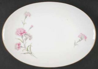 Royal Court Carnation 12 Oval Serving Platter, Fine China Dinnerware   Pink Car
