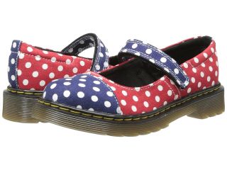 Dr. Martens Kids Collection Bijou Toe Cap Mary Jane Girls Shoes (Red)