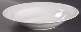  Italiana White Soup/Cereal Bowl, Fine China Dinnerware   All White,Embo