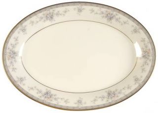 Noritake Salzburg 12 Oval Serving Platter, Fine China Dinnerware   Ivory China,