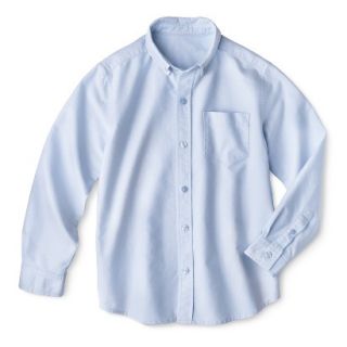 Cherokee Boys School Uniform Long Sleeve Oxford Shirt   Powder Blue L
